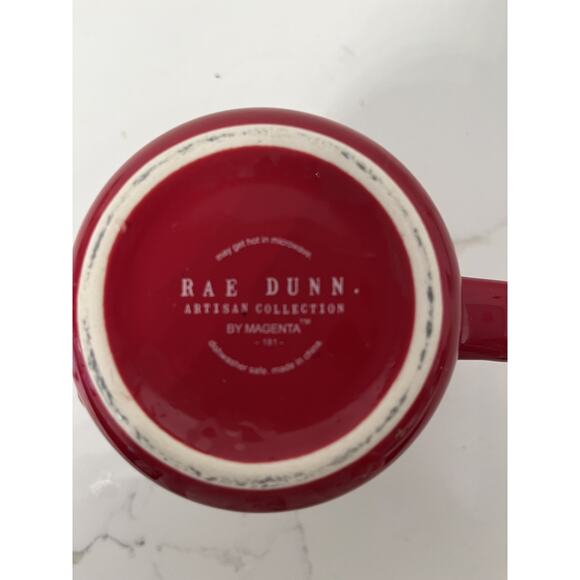 Rae Dunn Artisan Be My Valentine Red Pottery Mug 16 Oz NWOT - Picture 7 of 7